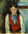 Boy in a Red Vest 4 Paul Cezanne